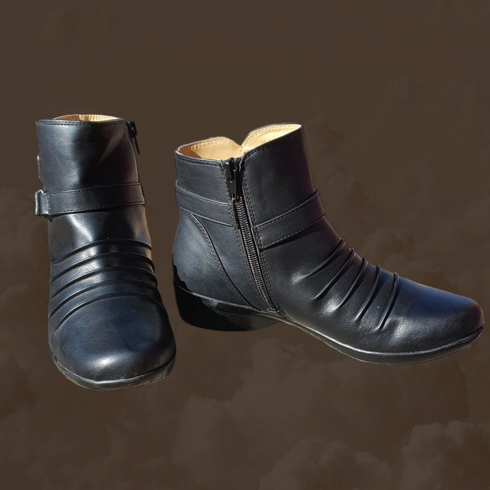 Easy Street Black Ankle Boots